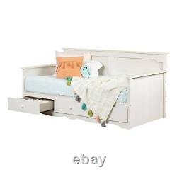 South Shore Kids Daybed Twin Size 3-Drawers Sturdy Particle Board White Wash
