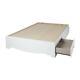 South Shore Kids Platform Bed Particle Board Pure White Full With 3-drawer Storage