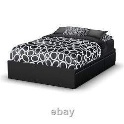 South Shore Little Treasures Full Mates Bed (54) with 3 Drawers Black