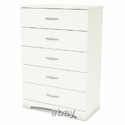 South Shore Maddox 5 Drawer Chest in Pure White Finish