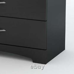 South Shore Maddox 5 Drawer Wood Chest Pure Black