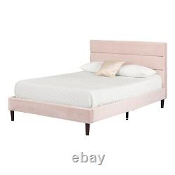 South Shore Maliza Upholstered Complete Platform Bed Full Pink