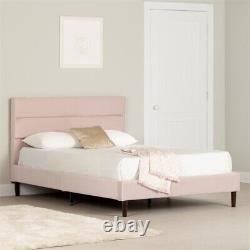 South Shore Maliza Upholstered Complete Platform Bed Full Pink