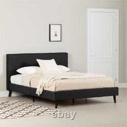 South Shore Milton Complete Upholstered Bed Queen Matte Charcoal