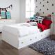 South Shore Modern Storage Bed Summertime 3-drawer Twin-size Neutral Pure White