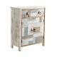 South Shore Multi Color Nautical Patchwork 1 Drawer, 2 Door Cabinet