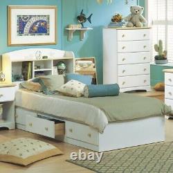 South Shore Newbury Twin Mates Bed in White