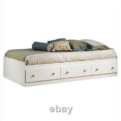 South Shore Newbury Twin Mates Bed in White