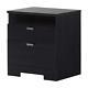 South Shore Nightstand 22.25 X 17 X 22.5 Particle Board 1-drawer Black Onyx
