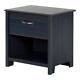 South Shore Nightstand 22.5hx21.75wx17.5d Rectangle Asten 1 -drawer Blueberry