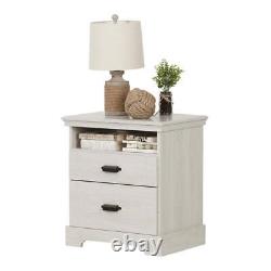 South Shore Nightstand 25Hx24.5Wx17.5D 2-Drawers Particle Board Winter Oak