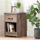 South Shore Nightstands Particle Board Single Drawers Rectangle In Weathered Oak