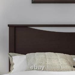 South Shore Panel Headboard Particle Board Material Queen Size in Chocolate
