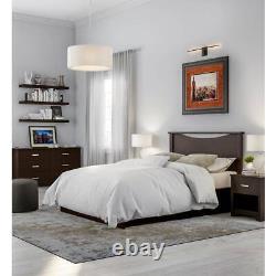 South Shore Panel Headboard Particle Board Material Queen Size in Chocolate