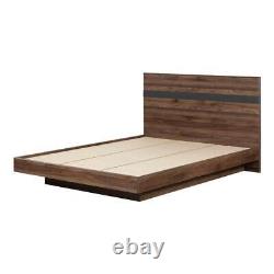 South Shore Platform Bed Headboard+Particle Board+Composite Frame Brown (Queen)