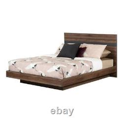 South Shore Platform Bed Headboard+Particle Board+Composite Frame Brown (Queen)