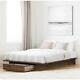 South Shore Platform Beds 58 X 60 Queen Non-upholstered Wood Natural Walnut