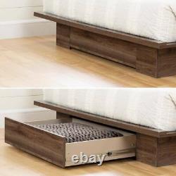 South Shore Platform Beds 58 x 60 Queen Non-upholstered Wood Natural Walnut