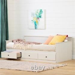 South Shore Plenny Daybed with Storage Twin White Wash