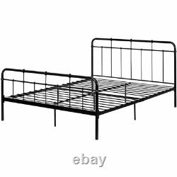 South Shore Plenny Queen Metal Spindle Bed in Black