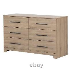 South Shore Primo 6-drawer Double Dresser Rustic Oak