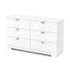 South Shore Reevo 6-drawer Double Dresser Pure White White