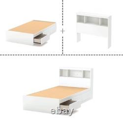 South Shore Reevo Twin Storage Bed in White