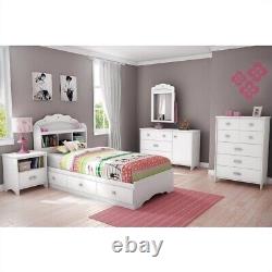 South Shore Sabrina Twin Mates Storage Bed in Pure White