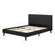 South Shore Sazena Upholstered Complete Bed In Charcoal Gray