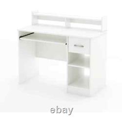 South Shore Smart Basics Small Desk with Keyboard Tray White