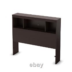 South Shore Spark Bookcase Headboard Chocolate Brown Twin