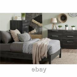 South Shore Step One Essential Full Platform Bed in Gray Oak