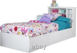 South Shore Step One Mates Bed with 3 Drawers, Twin, Pure White