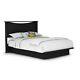 South Shore Step One Queen Platform Bed With Headboard In Black