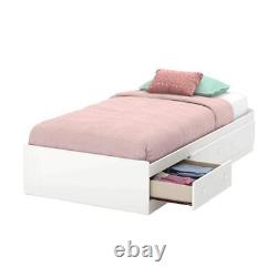 South Shore Storage Bed 14.75 in. Twin Neutral Particle Board White