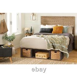 South Shore Storage Bed Queen (76.75X56) Composite In Fall Oak With Baskets
