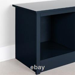 South Shore Toza 51W Engineered Wood Mudroom Bench with Storage in Blue