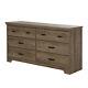 South Shore Versa 6-drawer Double Dresser Brown Weathered Oak