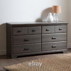 South Shore Versa 6-Drawer Double Dresser, Gray Maple