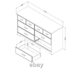 South Shore Versa 6-Drawer Double Dresser, Weathered Oak