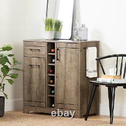 South Shore Vietti Bar Cabinet and Bottle Storage Brown