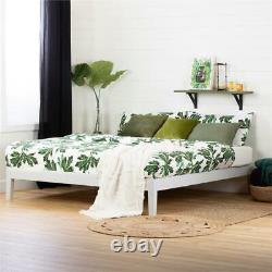South Shore Vito King Size Platform Bed in White