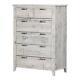 South Shore Wooden Chest Of Drawers 6-drawer 49.75hx36.25w White Finished