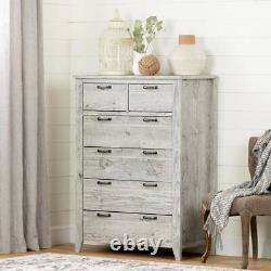 South Shore Wooden Chest Of Drawers 6-Drawer 49.75Hx36.25W White Finished