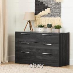 Step One Essential 6-Drawer Double Dresser, Gray Oak
