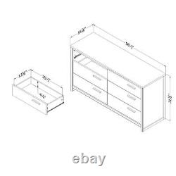 Tao 6-Drawer Double Dresser, Natural Walnut