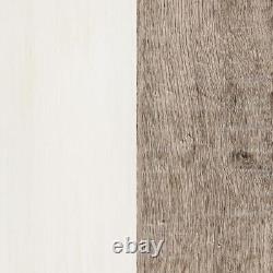 Commode double Plenny à 6 tiroirs, blanc lavé et chêne vieilli, L52 x P19 x H34 pouces