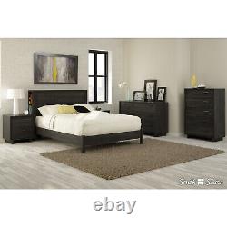 Lit plateforme Fynn pour lit double en chêne gris 3237204 de South Shore Furniture