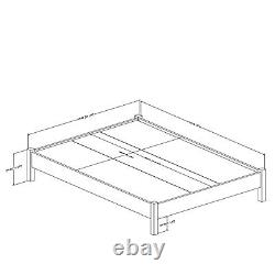 Lit plateforme Fynn pour lit double en chêne gris 3237204 de South Shore Furniture