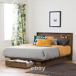 Tête de lit Queen Size uniquement avec étagère, design moderne de ferme traditionnelle à panneaux